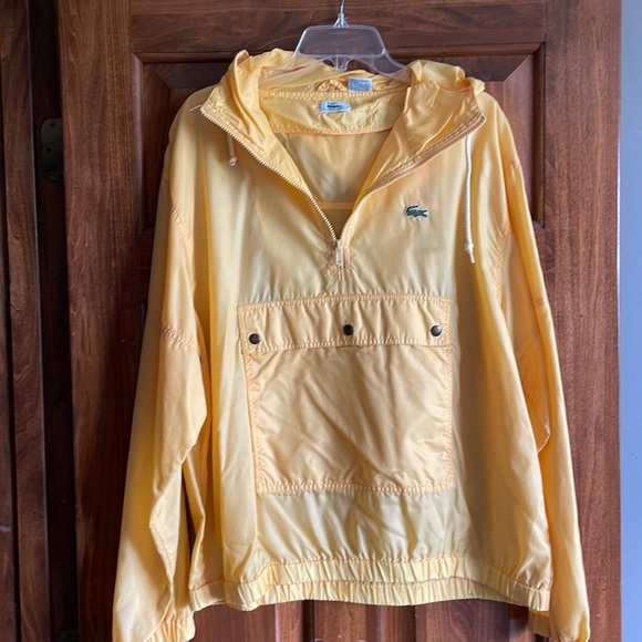 Lacoste windbreaker, men's size XL polyester brown type Vintage Second Hand